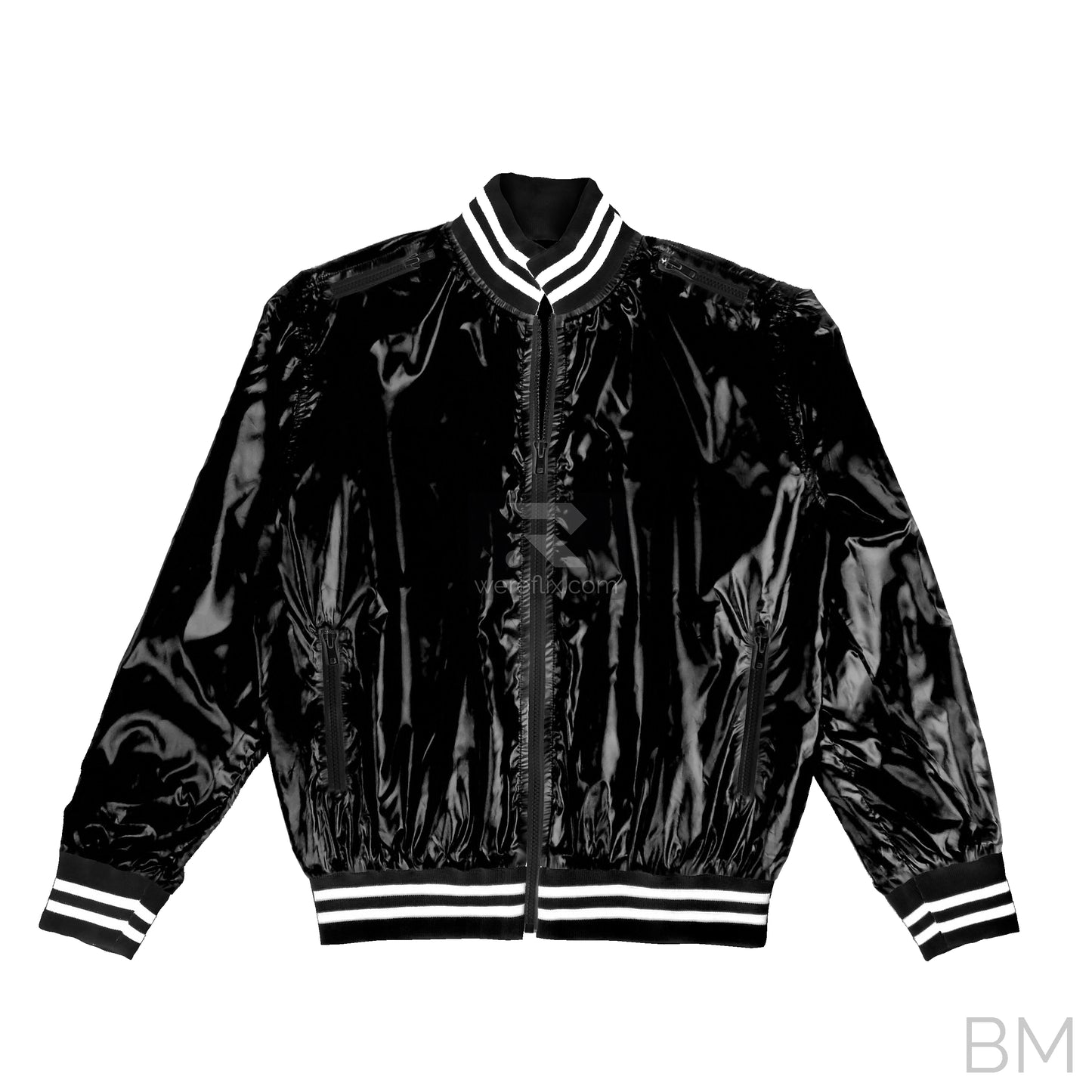 Matt Bellamy Jacket Black Metallic Bomber Jacket MUSE