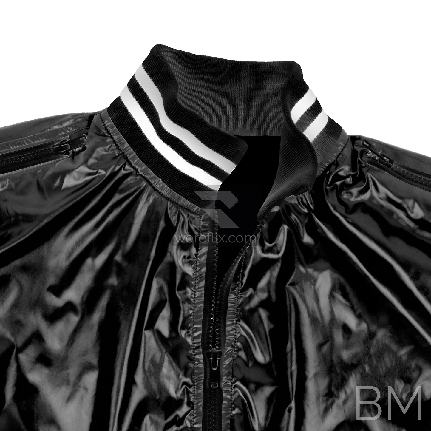 Matt Bellamy Jacket Black Metallic Bomber Jacket MUSE
