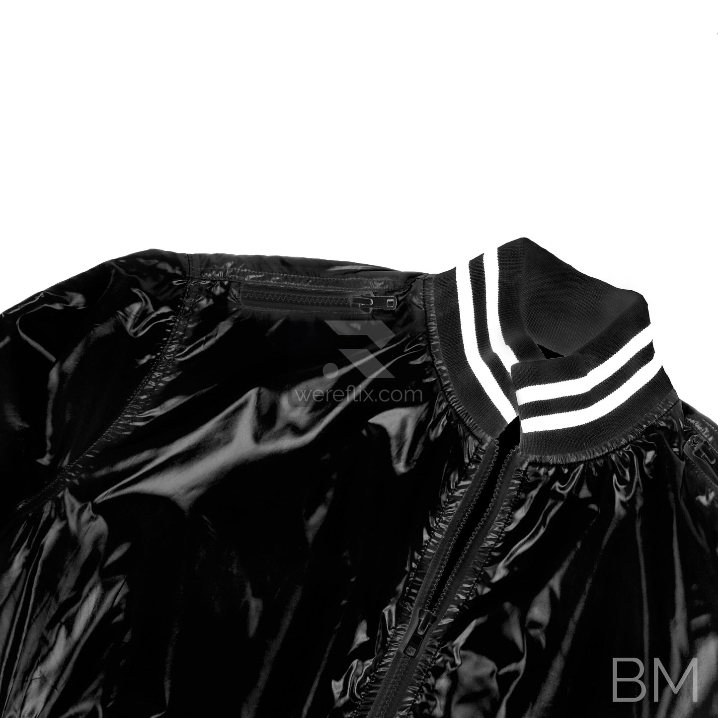 Matt Bellamy Jacket Black Metallic Bomber Jacket MUSE