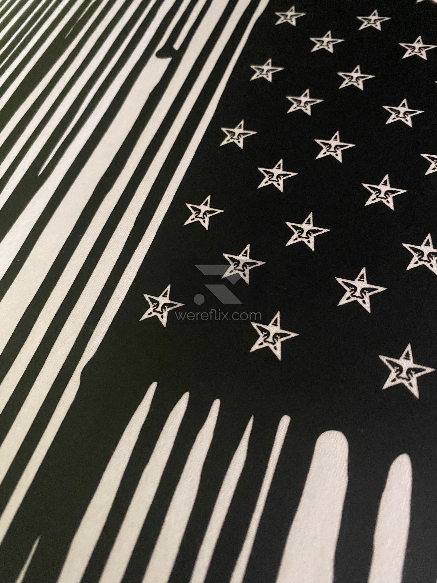 MUSE Matthew Bellamy Black US Flag T-Shirt Live Concert