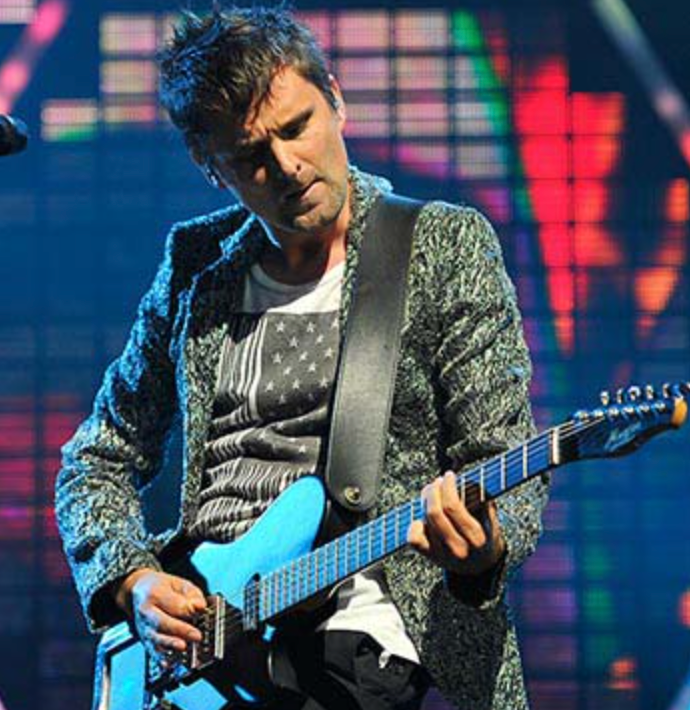 MUSE Matthew Bellamy Black US Flag T-Shirt Live Concert