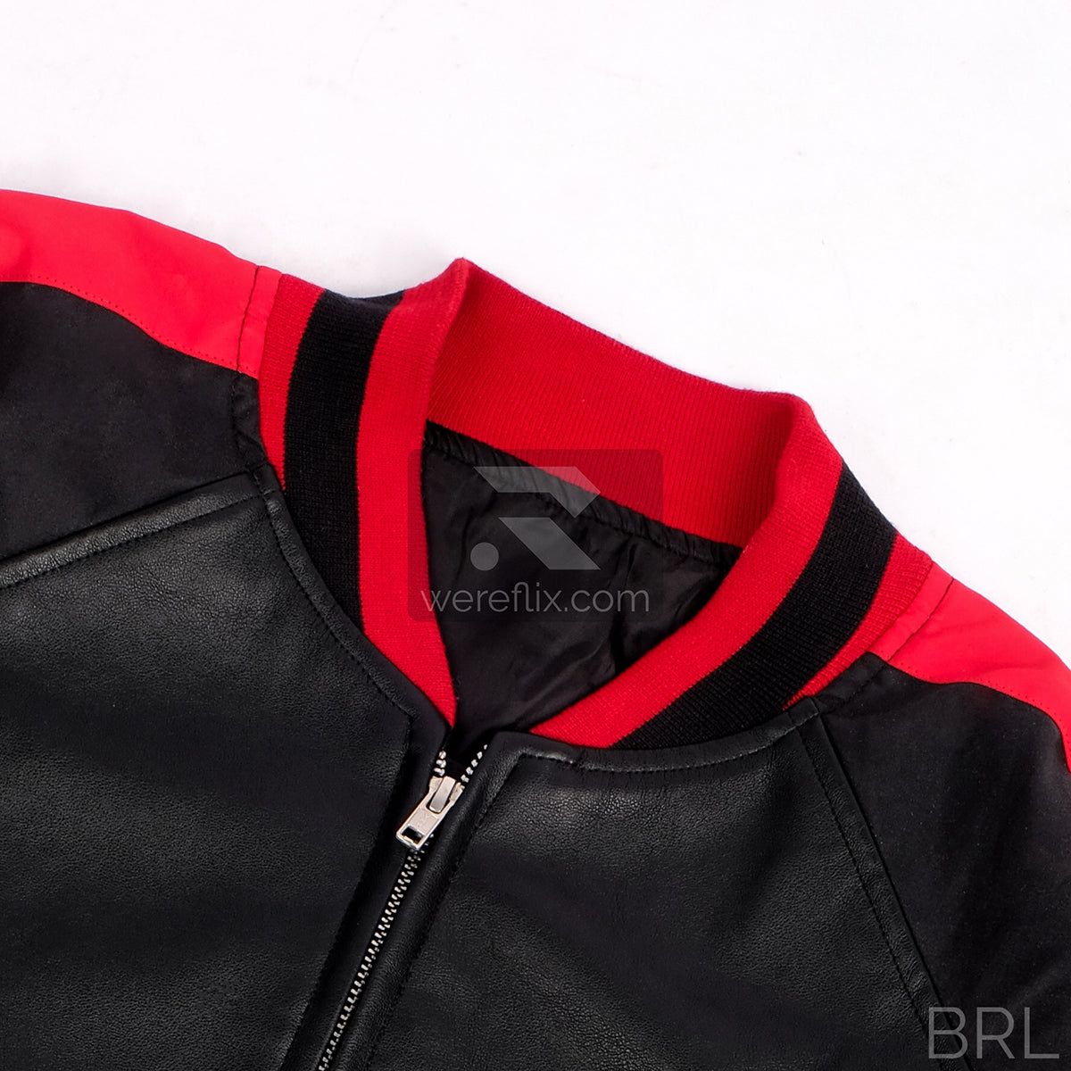 Matt Bellamy Jacket Black Red Leather Bomber Jacket MUSE