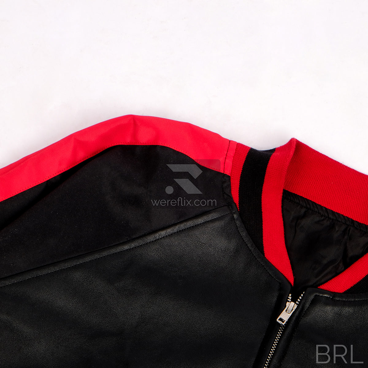 Matt Bellamy Jacket Black Red Leather Bomber Jacket MUSE