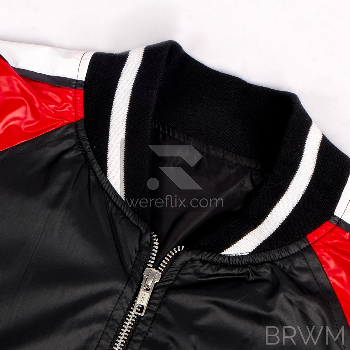 Matt Bellamy Jacket Black Red White Metalic Bomber Jacket MUSE