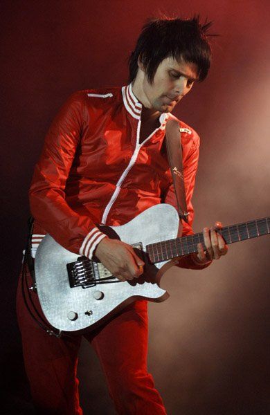 Matt Bellamy Jacket Red Metallic Bomber Jacket MUSE