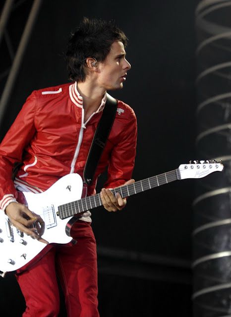 Matt Bellamy Jacket Red Metallic Bomber Jacket MUSE