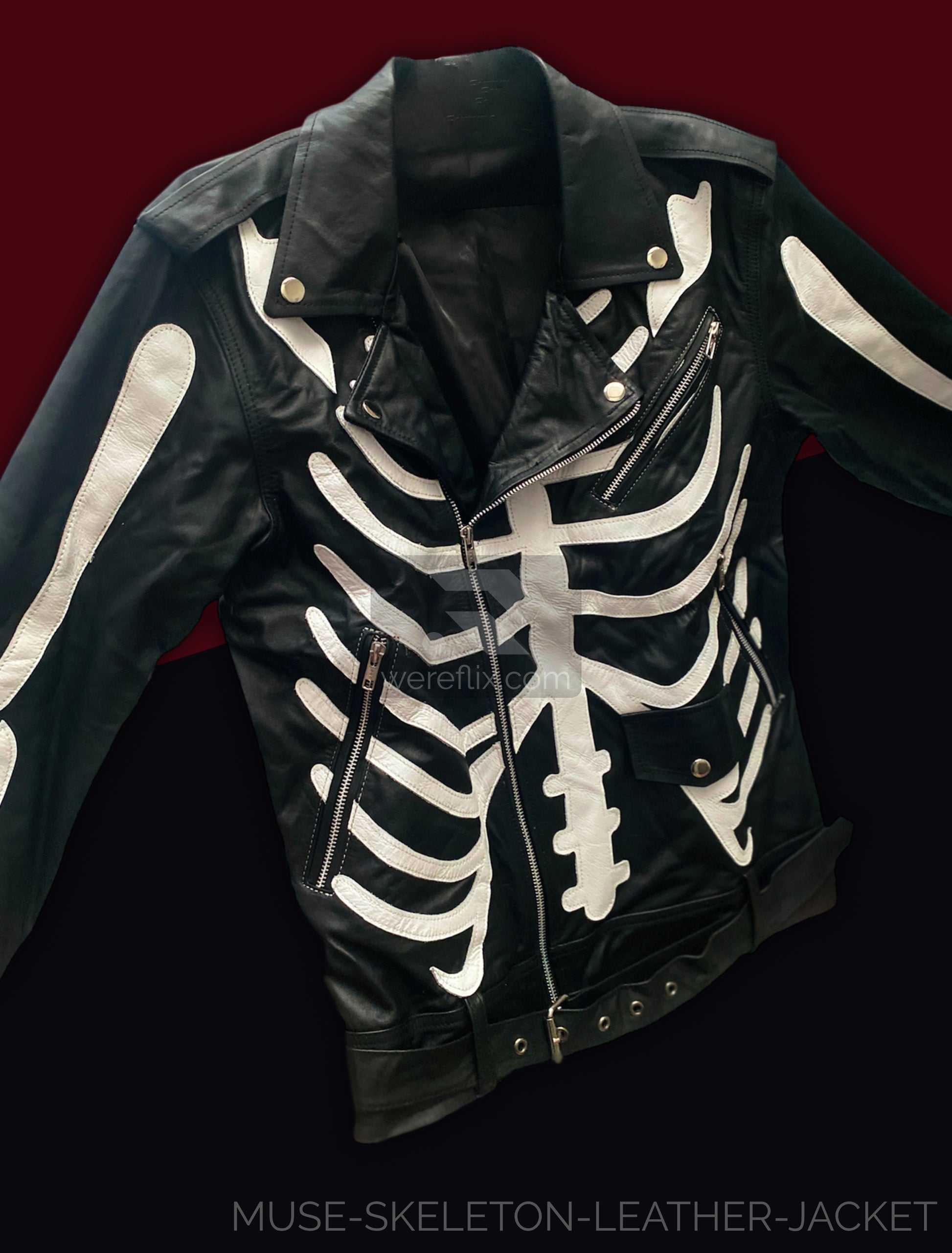Matt Bellamy Skeleton Leather Jacket MUSE Live Tons of Rock 2025